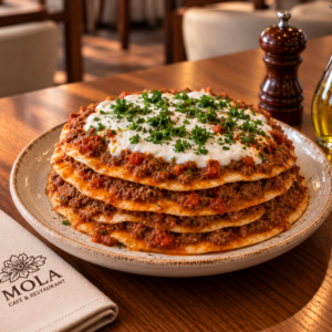 Kayseri yağlamasi / Pains lavas à la viande hachée