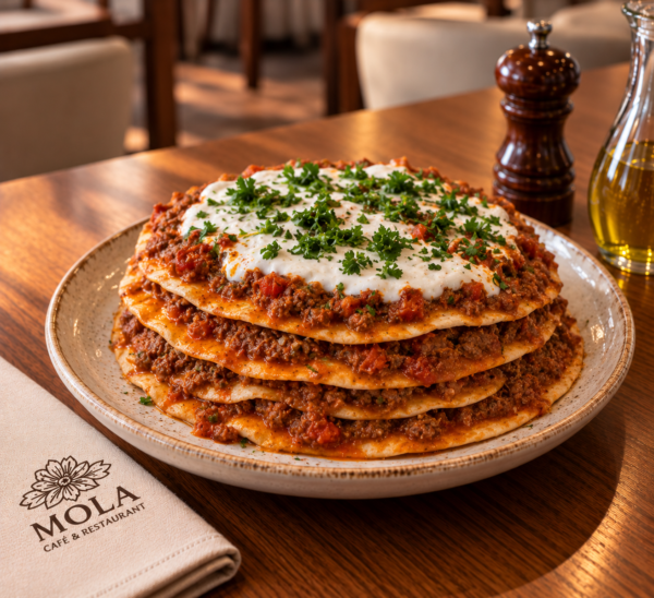 Kayseri yağlamasi / Pains lavas à la viande hachée