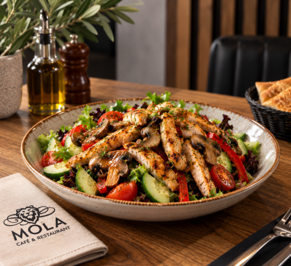 Sıcak tavuk salatası / Salade de poulet chaud
